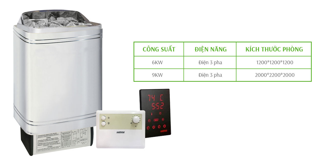 Máy xông hơi khô Harvia Steel Top