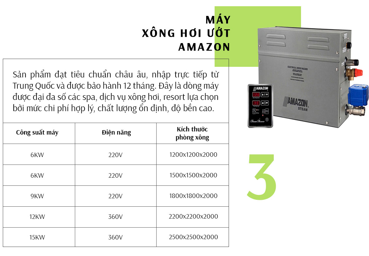 Máy xông hơi ướt Amazon