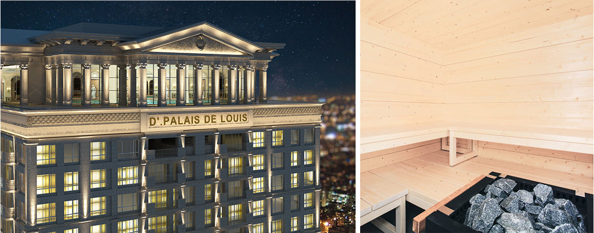 Phòng xông công trình Tân Hoàng Minh D’. Palais De Louis