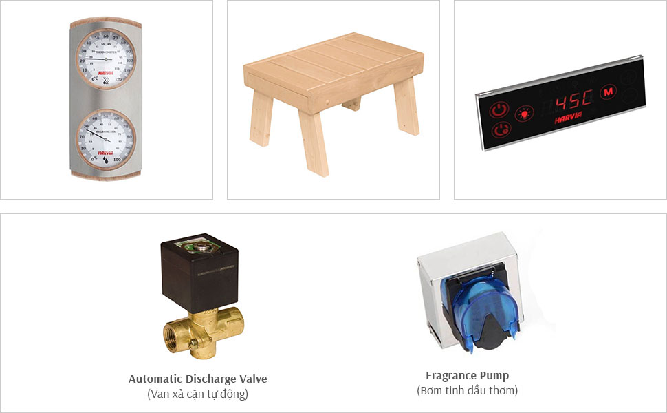 Phụ kiện máy xông hơi Harvia