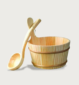 Bộ xô gáo gỗ tự nhiên