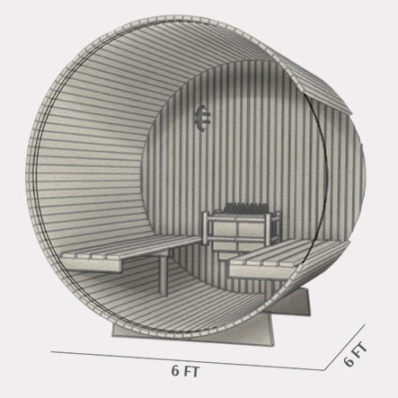 Cấu tạo phòng xong hơi ngoài trời Barrel Sauna