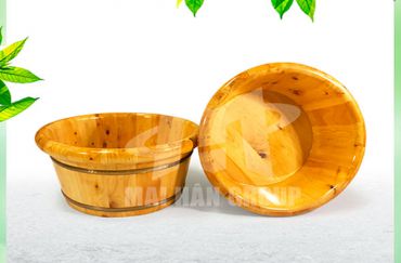 Ngâm chân cùng chậu gỗ bách tùng