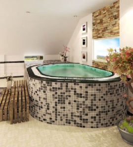 Bồn Jacuzzi xây Mai Hân