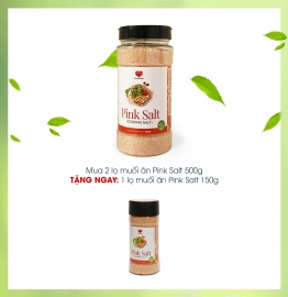 Bổ sung khoáng chất tăng cường miễn dịch với muối ăn Pink salt 