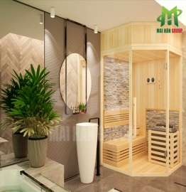 Phòng xông hơi gia đình, kích thước phòng xông hơi gia đình