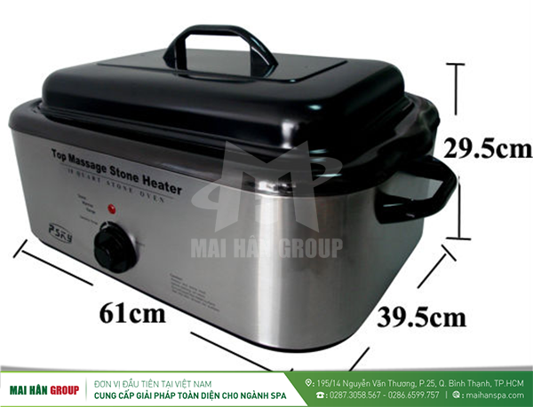 Kích thước nồi hấp đá massage KA-18Q Kích thước nồi hấp đá massage KA-18Q
