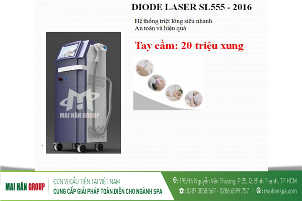 Máy triệt lông Diode Laser SL-555 Máy triệt lông Diode Laser SL-555