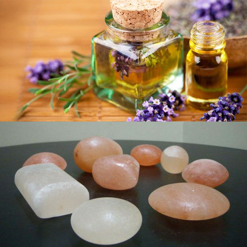 Đá muối massage hình trái tim 