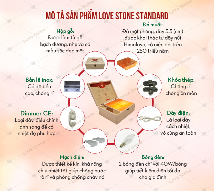 HỘP ĐÁ MUỐI LOVE STONE STANDARD VIP