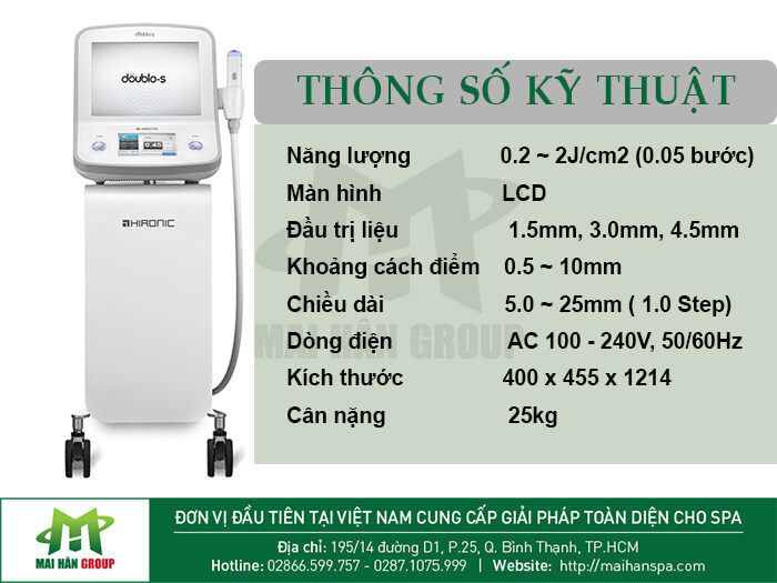 Máy nâng cơ và trẻ hóa da bằng công nghệ Hifu Double-S Hironic
