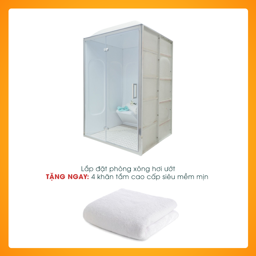 TẶNG 4 khăn tắm #cao_cấp, siêu mềm mịn khi lắp đặt Phòng xông hơi ướt            