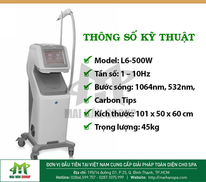 Máy xóa xăm, đốm nám bằng Laser YAG Q- Swiched L6