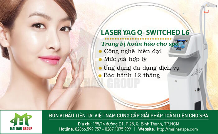 Máy xóa xăm, đốm nám bằng Laser YAG Q- Swiched L6 hình 5