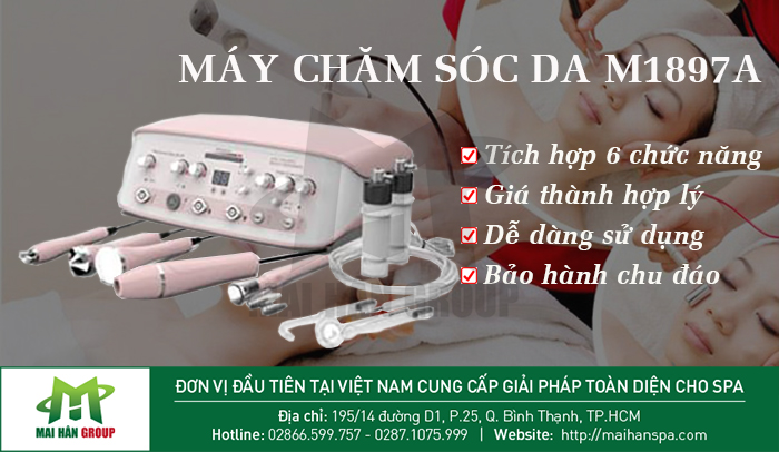 Mức giá của máy M1897A rất phù hợp với số vốn đầu tư của các spa so với các thiết bị chăm sóc da công nghệ cao khác.