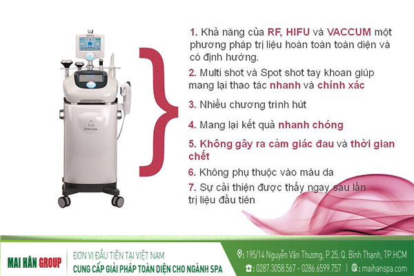 Đặc điểm nổi bật của Máy Nâng Cơ Trẻ Hoá Làn Da Hifu Smas Thera