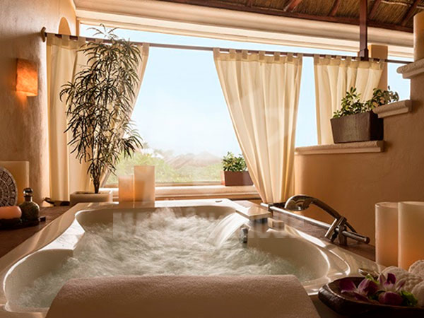 Một góc jacuzzi phong cách cozi
