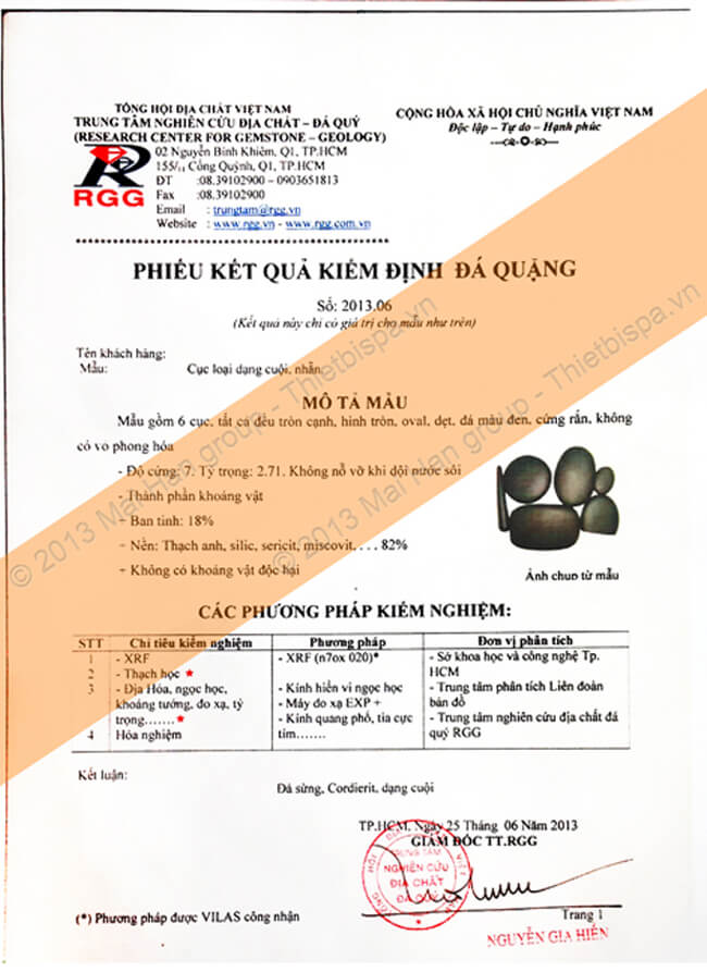 Giấy chứng nhận sản phẩm đá massage đạt tiêu chuẩn chất lượng, an toàn Giấy chứng nhận sản phẩm đá massage đạt tiêu chuẩn chất lượng, an toàn