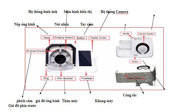 Cấu tạo của máy soi da cắt lớp LD-6021 Cấu tạo của máy soi da cắt lớp LD-6021
