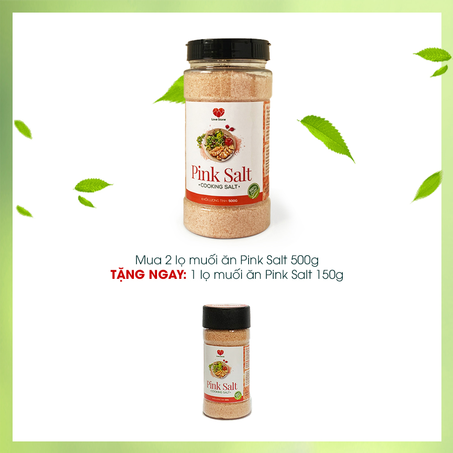 Mua 2 lọ muối ăn 500gr TẶNG 1 lọ muối ăn 150gr