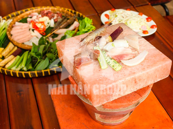 Đá muối Himalaya nướng ẩm thực 