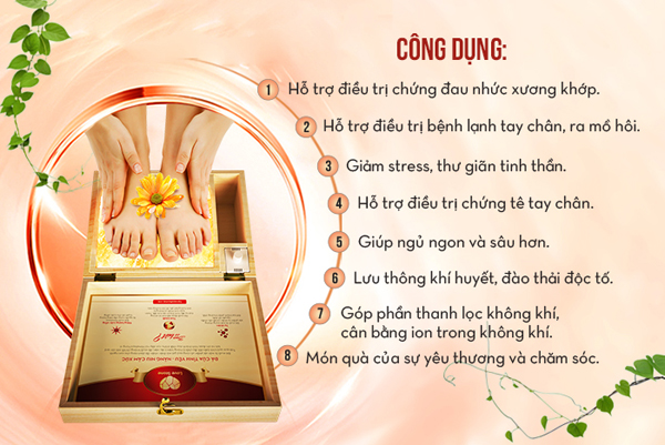 Hộp đá muối Himalaya massage chân Love Stone