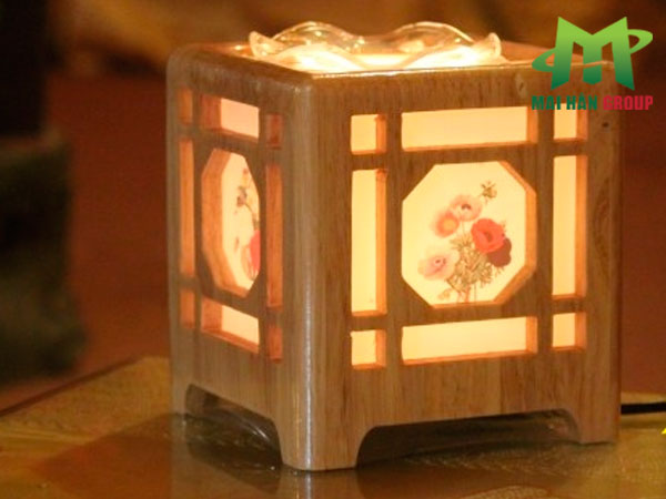 Đèn xông tinh dầu gỗ mẫu 3