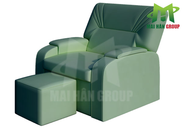 Mẫu ghế massage không tăng đơ cơ bản với tông màu pastel nhẹ nhàng