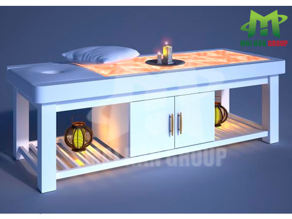 Giường massage đá muối Himalaya ngày càng được ưa chuộng tại spa, hộ gia đình