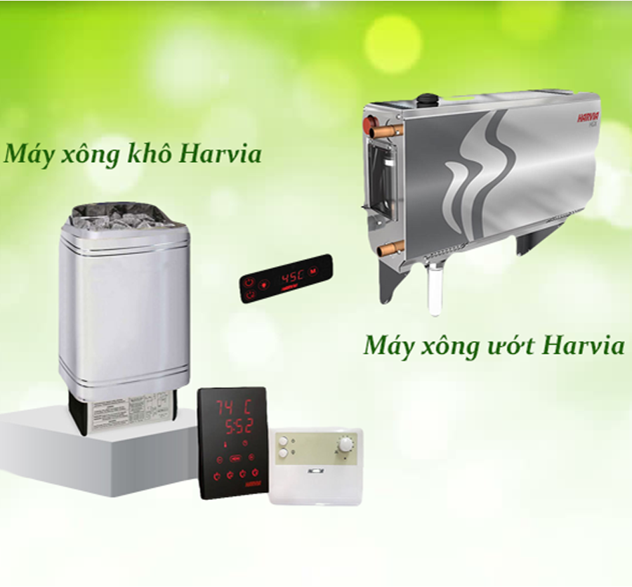Máy xông hơi Harvia được sản xuất từ chất liệu thép không gỉ cao cấp