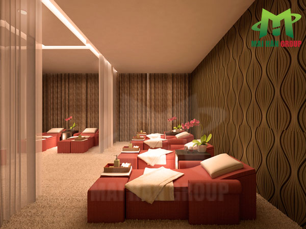 Một dự án phòng xông hơi do Mai Hân thiết kế và thi công