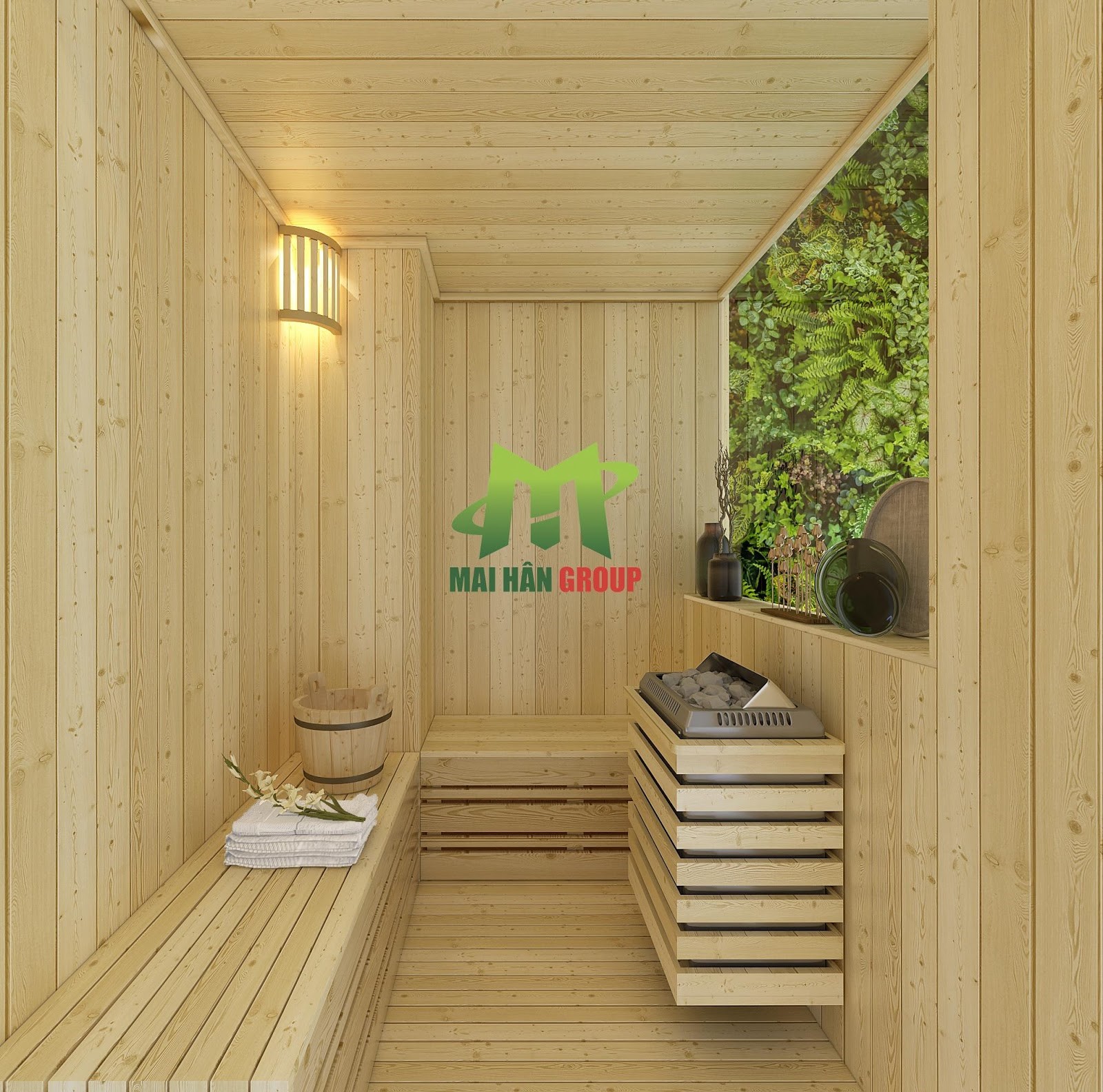 Phòng xông hơi khô sauna truyền thống