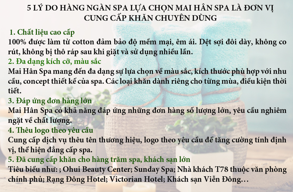 Top 7 loại khăn chuyên dụng spa không thể thiếu hình 12 Top 7 loại khăn chuyên dụng spa không thể thiếu hình 12