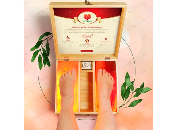 Hộp đá muối massage chân Love Stone Magic Hộp đá muối massage chân Love Stone Magic