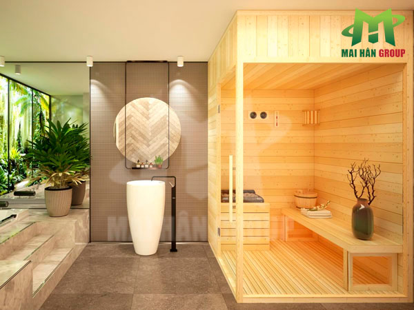Phòng xông hơi khô sauna giúp thư giãn và chăm sóc sức khỏe