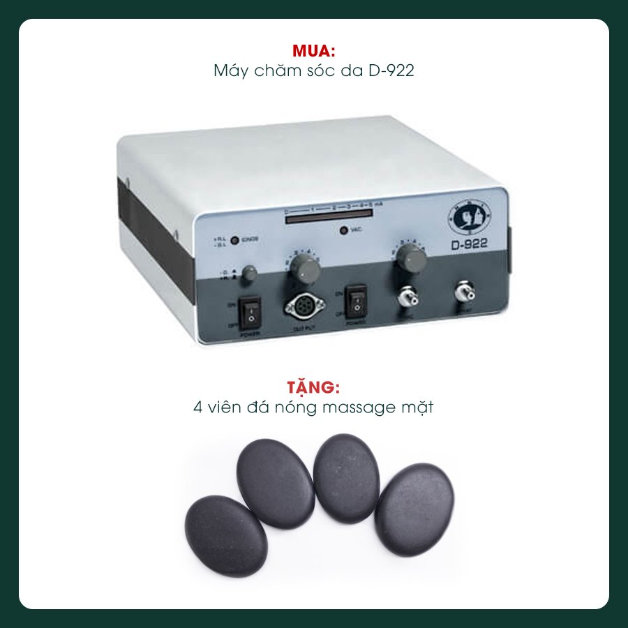 Mua máy chăm sóc da D-922 tặng ngay 4 viên đá nóng massage mặt
