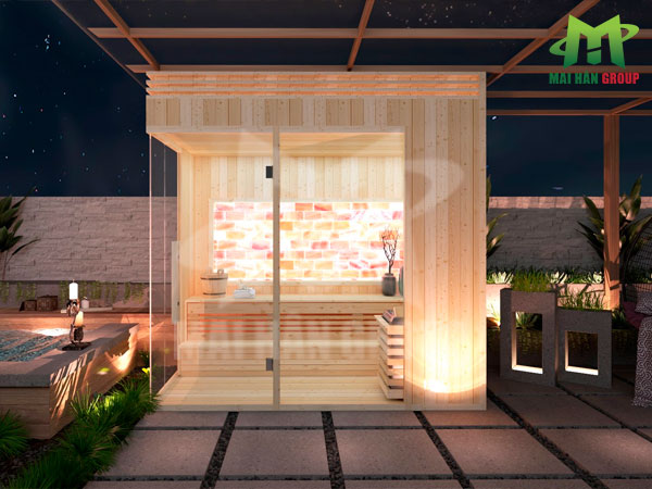 K&iacute;ch thước ph&ograve;ng x&ocirc;ng hơi gia đ&igrave;nh d&agrave;nh cho 3-4 người sử dụng