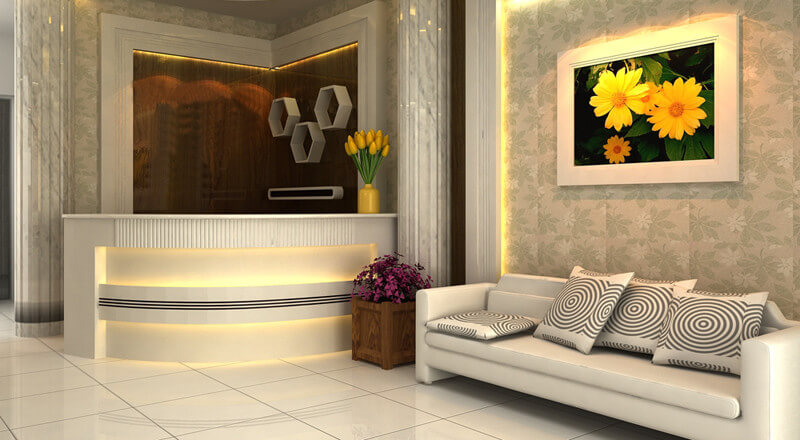 Quầy lễ tân sang trọng, đẹp mắt Quầy lễ tân sang trọng, đẹp mắt