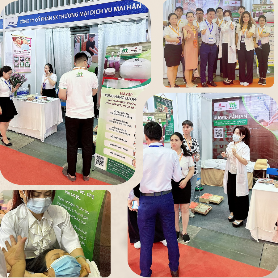 Mai Hân Group có mặt tại Trung tâm sự kiện triển lãm  trải nghiệm MÁY ÉP XUNG NĂNG LƯỢNG SPA do chính Tiến sĩ bộ môn chăm sóc sức khỏe tại Đài Loan - cô LEE MENG CHIEN (tác giả của máy) thực hiện liệu trình Mai Hân Group có mặt tại Trung tâm sự kiện triển lãm  trải nghiệm MÁY ÉP XUNG NĂNG LƯỢNG SPA do chính Tiến sĩ bộ môn chăm sóc sức khỏe tại Đài Loan - cô LEE MENG CHIEN (tác giả của máy) thực hiện liệu trình